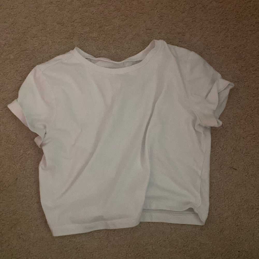white crop top